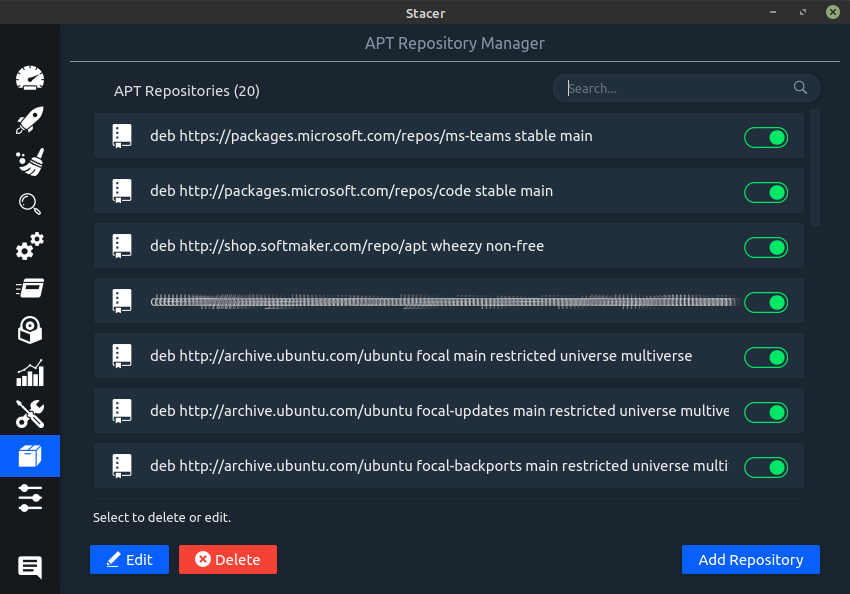 Stacer APT - Repository Manager