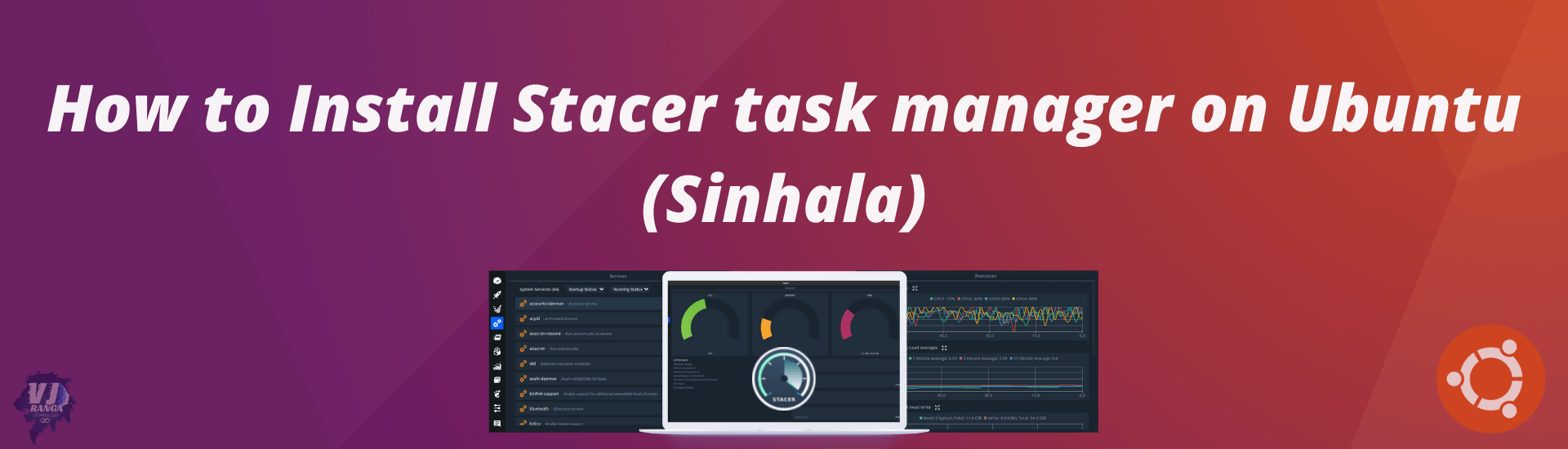How to Install Stacer task manager on Ubuntu(Sinhala)